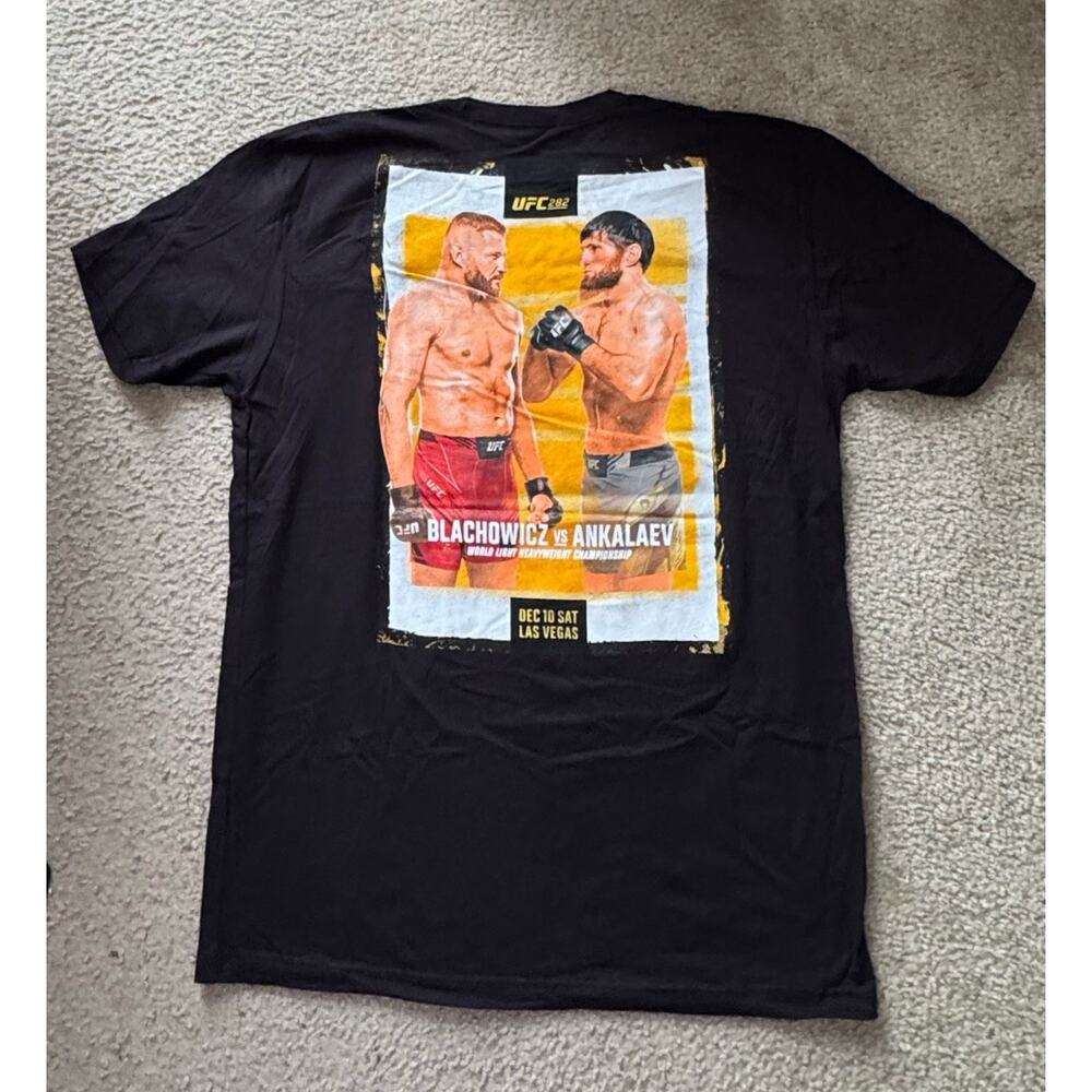 UFC 282 Blachowicz vs Ankalaev Black Graphic Tee Men’s Large New NWOT